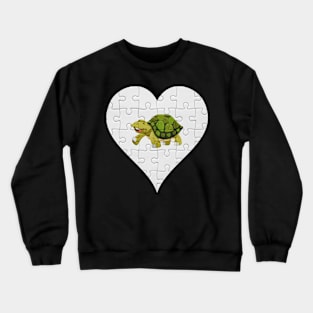 Jigsaw  Turtle Heart Design - Fish Turtle Crewneck Sweatshirt